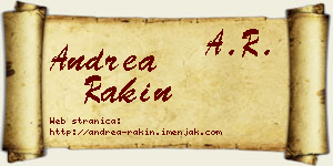 Andrea Rakin vizit kartica